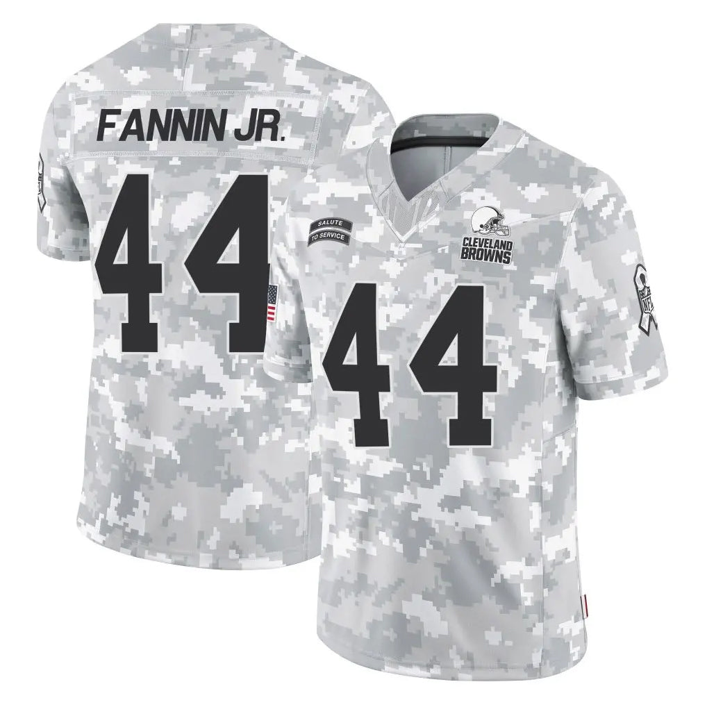 Johmsee C.Browns #44 Harold Fannin Jr. Player Arctic Camo Salute to Service Limited Home Game Stitched Jerseys