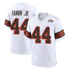 Johmsee C.Browns #44 Harold Fannin Jr. Player White Alternate Home Game Stitched Jerseys