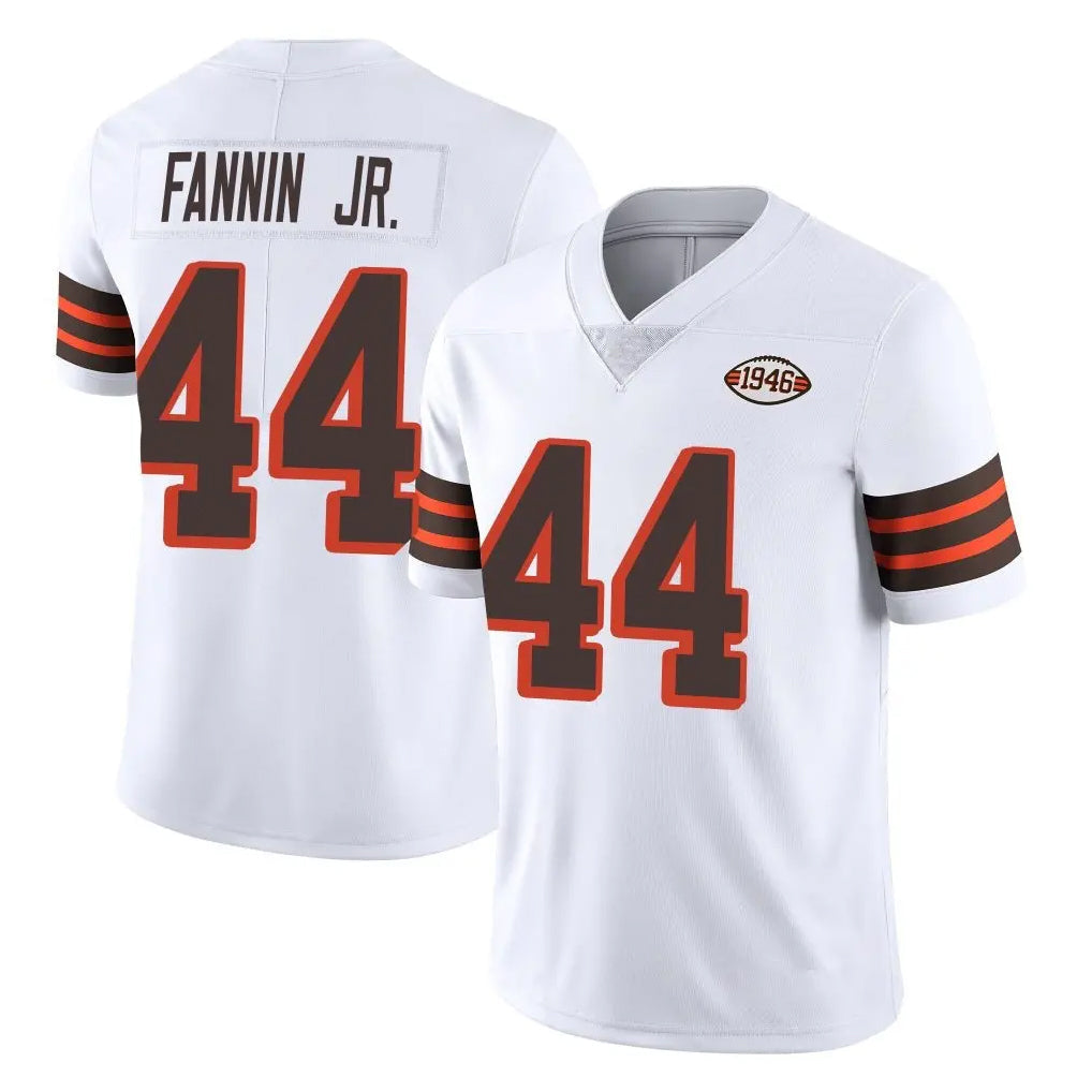 Johmsee C.Browns #44 Harold Fannin Jr. Player White Limited  Vapor 1946 Collection Alternate Game Stitched Jerseys