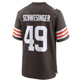Johmsee C.Browns #49 Carson Schwesinger Brown 2025 Draft Game Stitched Jerseys