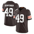 Johmsee C.Browns #49 Carson Schwesinger Player Brown Color Vapor Untouchable Limited Home Game Stitched Jerseys