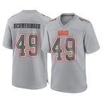 Johmsee C.Browns #49 Carson Schwesinger Player Gray Atmosphere Fashion Game Stitched Jerseys