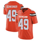 Johmsee C.Browns #49 Carson Schwesinger Player Orange Alternate Vapor Untouchable Limited Home Game Stitched Jerseys