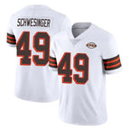 Johmsee C.Browns #49 Carson Schwesinger Player White Limited  Vapor 1946 Collection Alternate Game Stitched Jerseys
