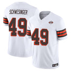 Johmsee C.Browns #49 Carson Schwesinger Player White Limited Vapor F.U.S.E. Alternate Game Stitched Jerseys