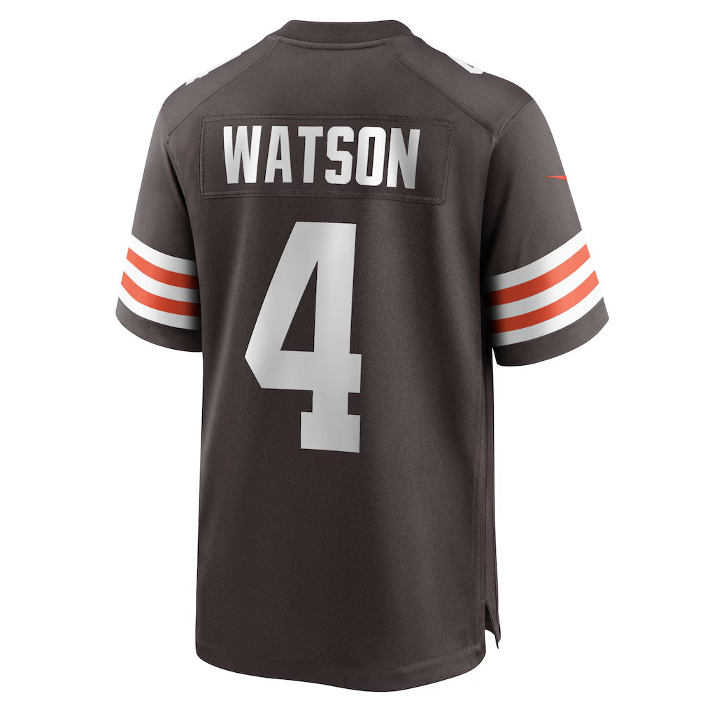 Johmsee C.Browns #4 Deshaun Watson Brown Game Stitched Jerseys