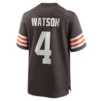 Johmsee C.Browns #4 Deshaun Watson Brown Game Stitched Jerseys