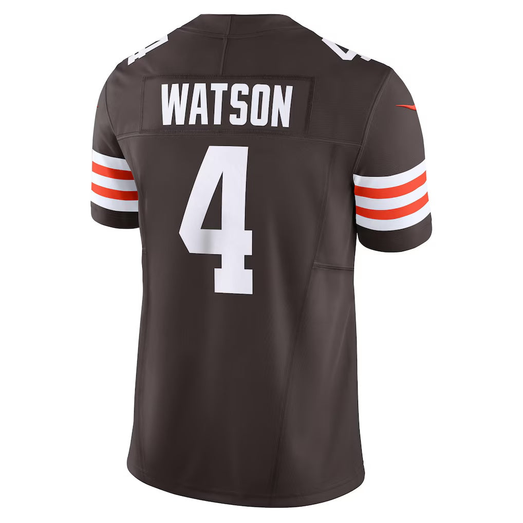 Johmsee C.Browns #4 Deshaun Watson Brown Vapor F.U.S.E. Limited Stitched Jerseys