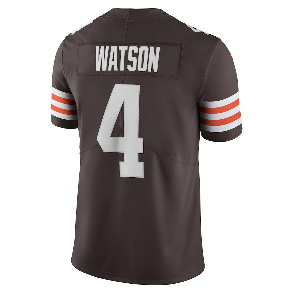 Johmsee C.Browns #4 Deshaun Watson Brown Vapor Limited Stitched Jerseys