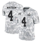 Johmsee C.Browns #4 Deshaun Watson Player Arctic Camo Salute to Service Limited Home Game Stitched Jerseys