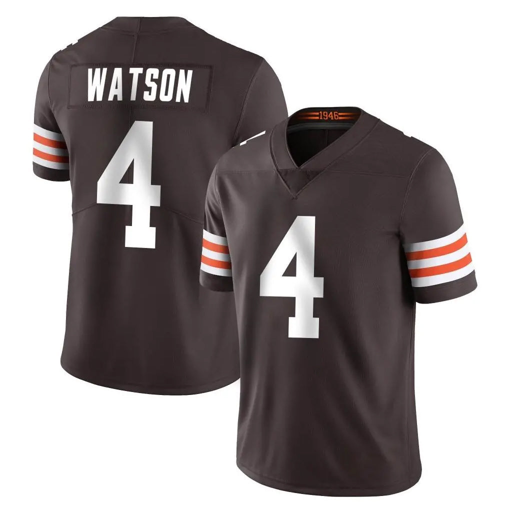 Johmsee C.Browns #4 Deshaun Watson Player Brown Color Vapor Untouchable Limited Home Game Stitched Jerseys