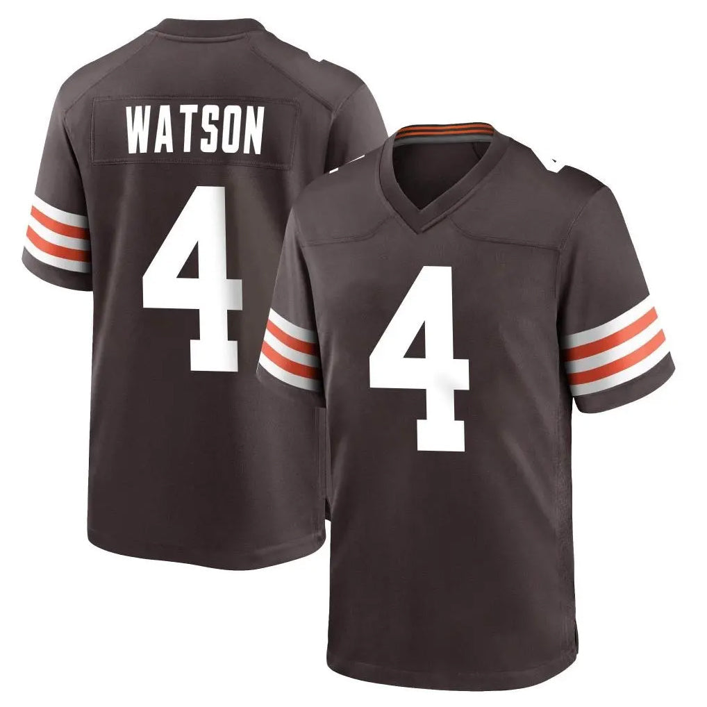 Johmsee C.Browns #4 Deshaun Watson Player Brown Home Game Stitched Jerseys