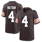 Johmsee C.Browns #4 Deshaun Watson Player Brown Home Game Stitched Jerseys