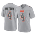 Johmsee C.Browns #4 Deshaun Watson Player Gray Atmosphere Fashion Game Stitched Jerseys