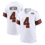 Johmsee C.Browns #4 Deshaun Watson Player White Alternate Home Game Stitched Jerseys