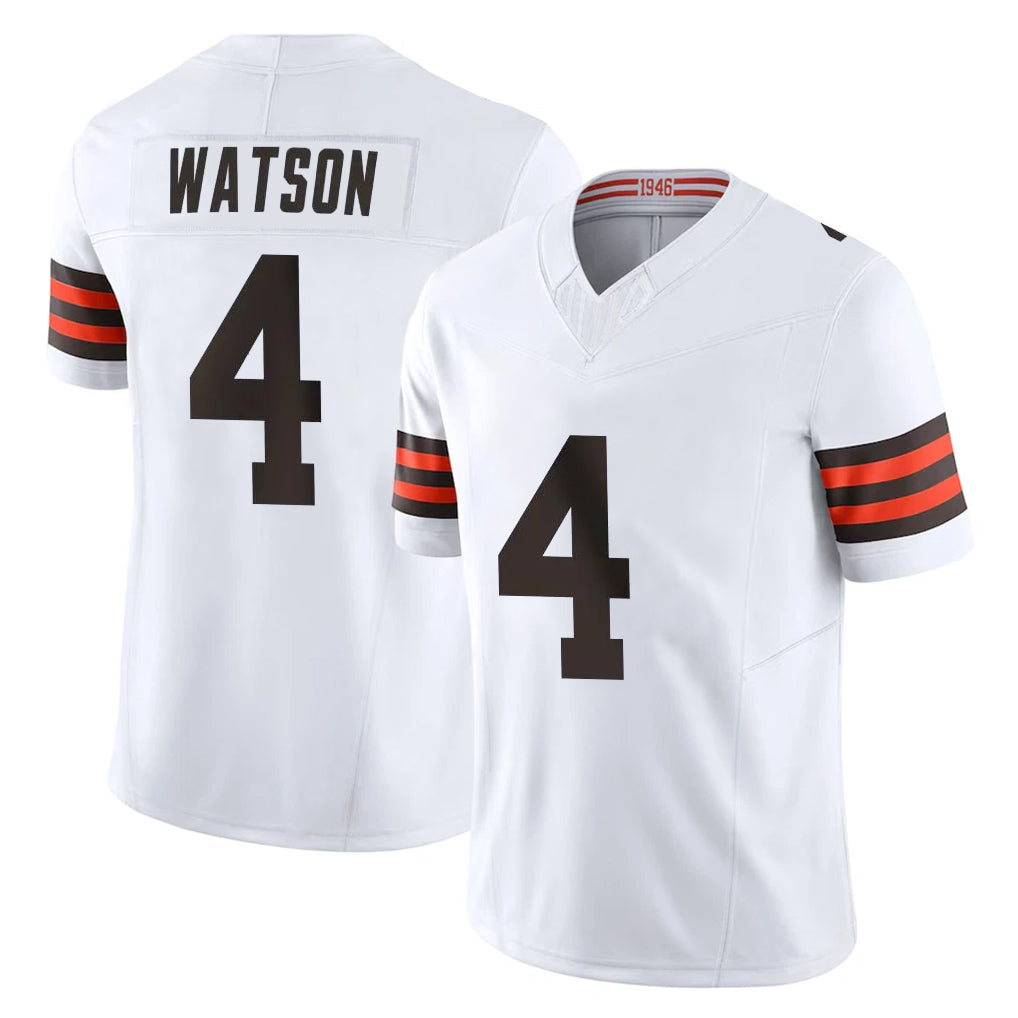 Johmsee C.Browns #4 Deshaun Watson Player White Vapor F.U.S.E. Limited Home Game Stitched Jerseys