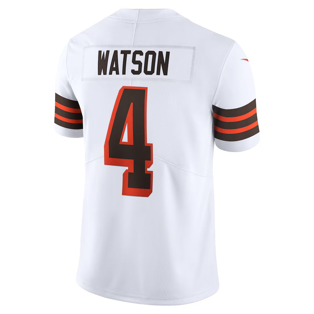 Johmsee C.Browns #4 Deshaun Watson White 2021 Alternate Vapor Limited Stitched Jerseys