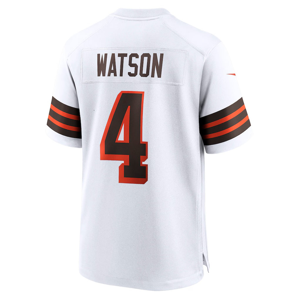 Johmsee C.Browns #4 Deshaun Watson White Alternate Game Stitched Jerseys