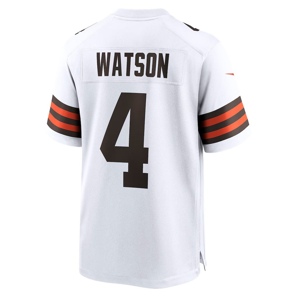 Johmsee C.Browns #4 Deshaun Watson White Game Stitched Jerseys