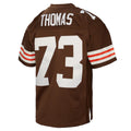 Johmsee C.Browns #73 Joe Thomas Mitchell & Ness Brown Legacy Replica Stitched Jerseys