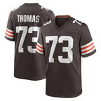 Johmsee C.Browns #73 Joe Thomas Player Brown Home Game Stitched Jerseys