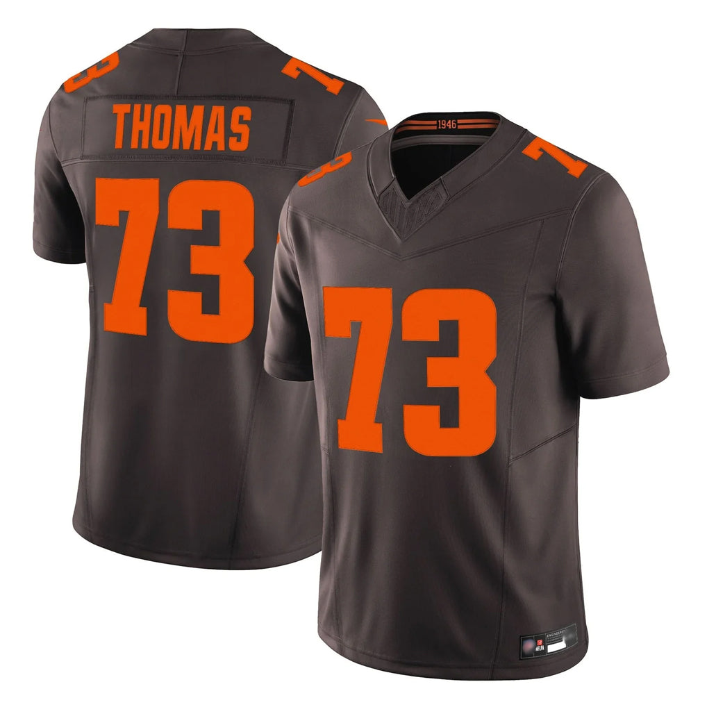 Johmsee C.Browns #73 Joe Thomas Player Brown Limited Vapor F.U.S.E. Alternate Game Stitched Jerseys