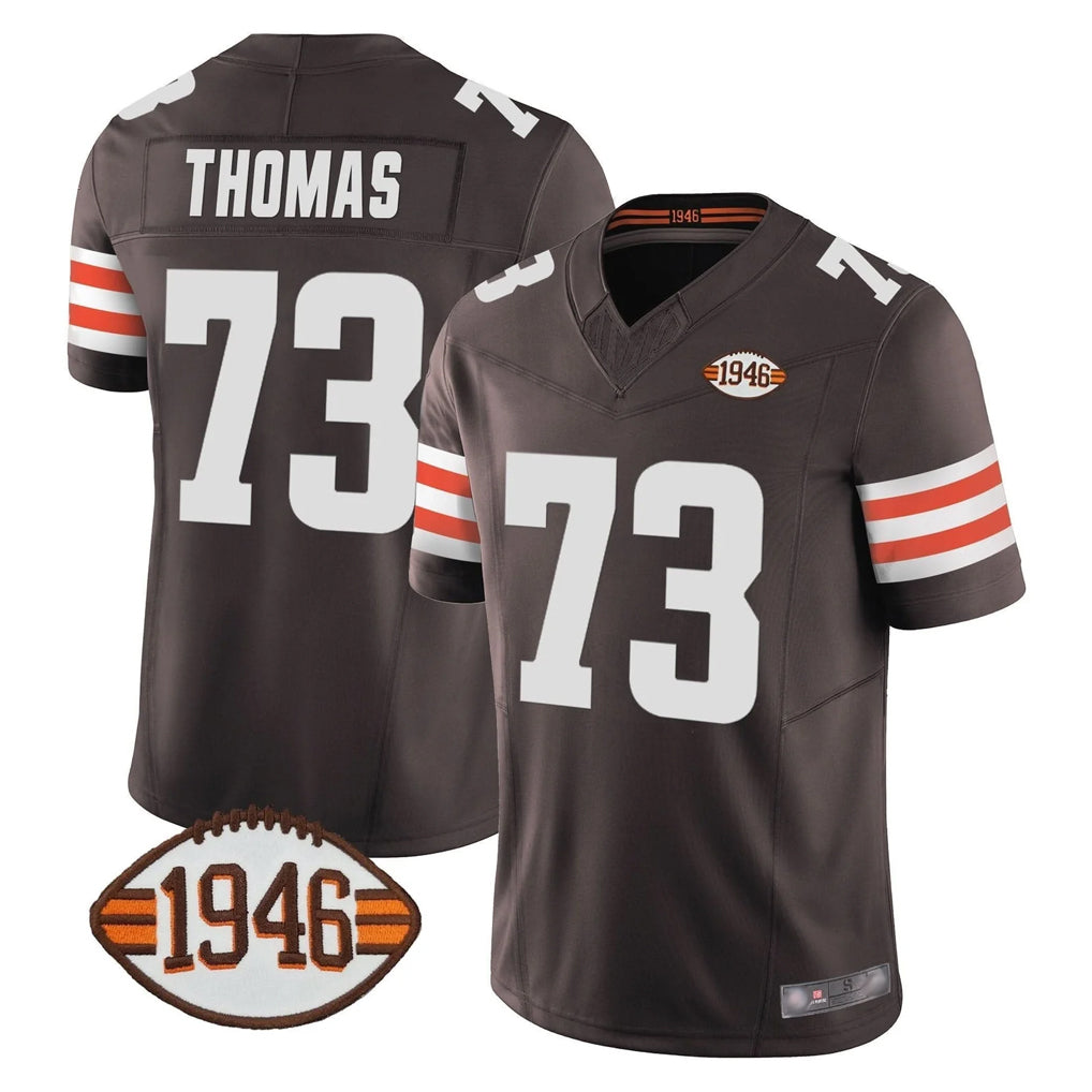 Johmsee C.Browns #73 Joe Thomas Player Brown Vapor F.U.S.E. Limited Home Game Stitched Jerseys