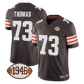 Johmsee C.Browns #73 Joe Thomas Player Brown Vapor F.U.S.E. Limited Home Game Stitched Jerseys