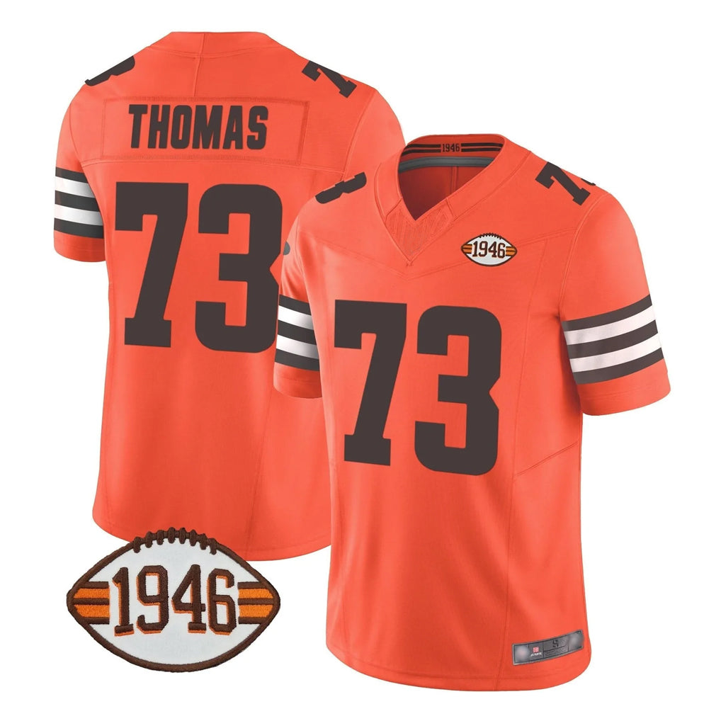 Johmsee C.Browns #73 Joe Thomas Player Orange Alternate Limited Home Game Stitched Jerseys