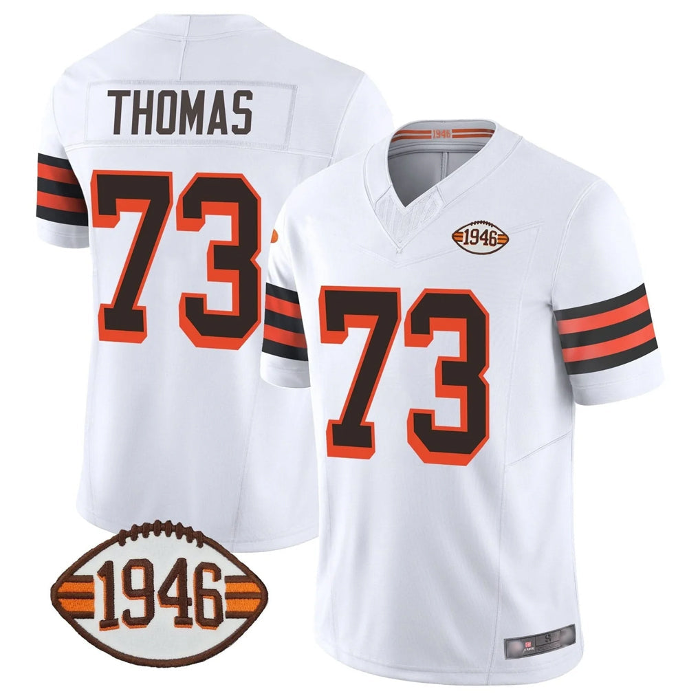 Johmsee C.Browns #73 Joe Thomas Player White Limited Vapor F.U.S.E. Alternate Game Stitched Jerseys