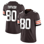 Johmsee C.Browns #80 Jamari Thrash Player Brown Color Vapor Untouchable Limited Home Game Stitched Jerseys