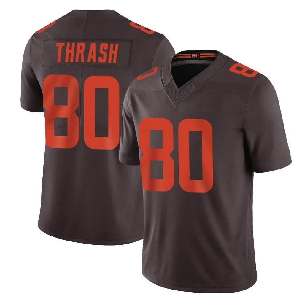 Johmsee C.Browns #80 Jamari Thrash Player Brown Limited Vapor F.U.S.E. Alternate Game Stitched Jerseys