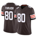 Johmsee C.Browns #80 Jamari Thrash Player Brown Vapor F.U.S.E. Limited Home Game Stitched Jerseys