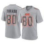 Johmsee C.Browns #80 Jamari Thrash Player Gray Atmosphere Fashion Game Stitched Jerseys