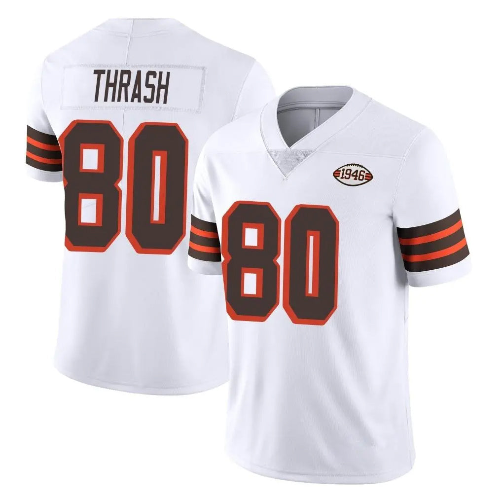Johmsee C.Browns #80 Jamari Thrash Player White Limited  Vapor 1946 Collection Alternate Game Stitched Jerseys
