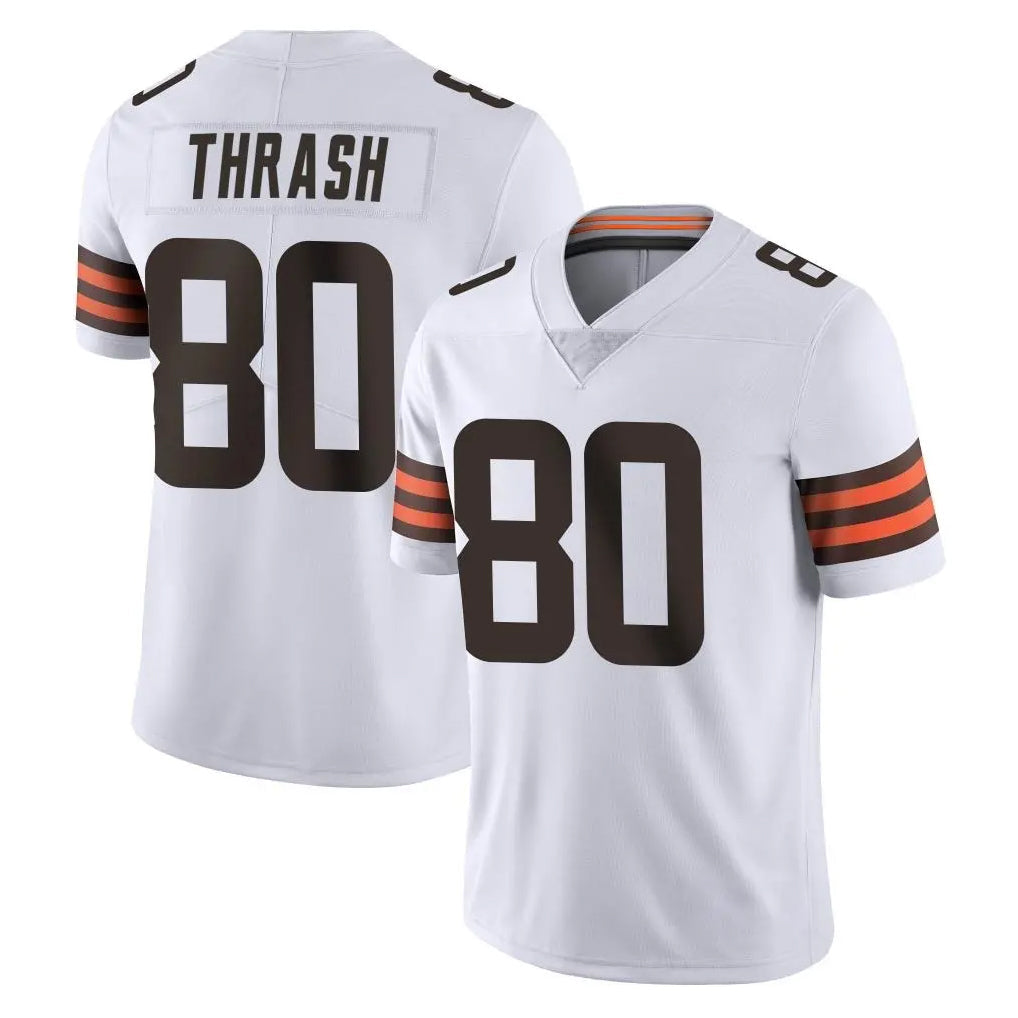 Johmsee C.Browns #80 Jamari Thrash Player White Vapor Untouchable Limited Home Game Stitched Jerseys