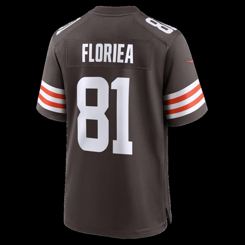 C.Browns #81 Luke Floriea Brown Team Game Stitched American Football Jerseys