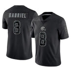 Johmsee C.Browns #8 Dillon Gabriel Player Black Reflective Home Game Stitched Jerseys