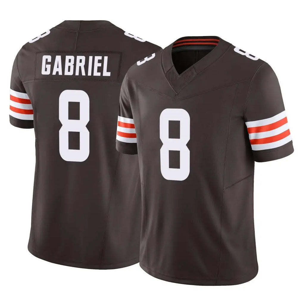 Johmsee C.Browns #8 Dillon Gabriel Player Brown Vapor F.U.S.E. Limited Home Game Stitched Jerseys