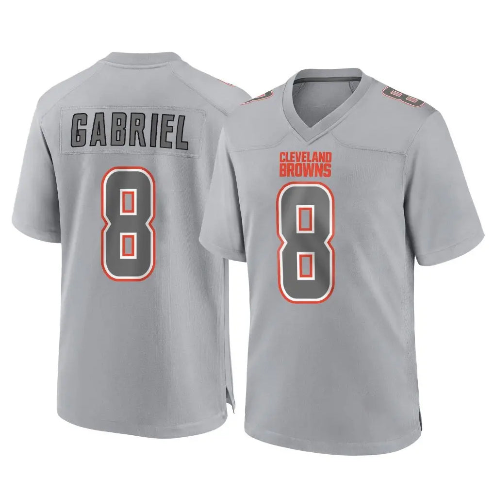 Johmsee C.Browns #8 Dillon Gabriel Player Gray Atmosphere Fashion Game Stitched Jerseys