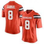 Johmsee C.Browns #8 Dillon Gabriel Player Orange Game Stitched Jerseys