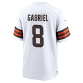 Johmsee C.Browns #8 Dillon Gabriel Player White Home Game Stitched Jerseys