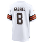 Johmsee C.Browns #8 Dillon Gabriel Player White Home Game Stitched Jerseys