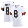 Johmsee C.Browns #8 Dillon Gabriel Player White Home Game Stitched Jerseys