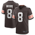 Johmsee C.Browns #8 Elijah Moore Brown Game Retired Player Jersey American Stitched Jerseys