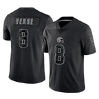 Johmsee C.Browns #8 Jared Verse Player Black Reflective Home Game Stitched Jerseys
