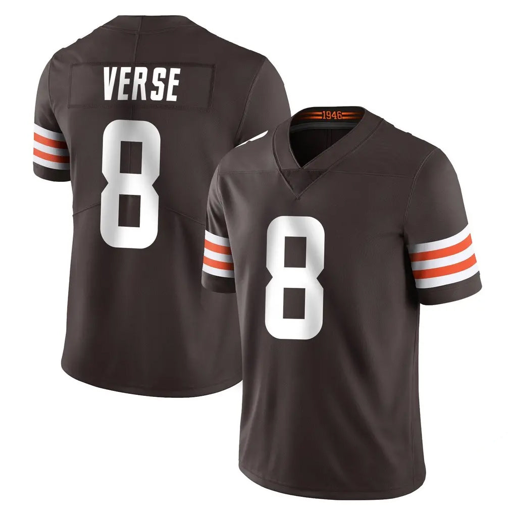 Johmsee C.Browns #8 Jared Verse Player Brown Color Vapor Untouchable Limited Home Game Stitched Jerseys