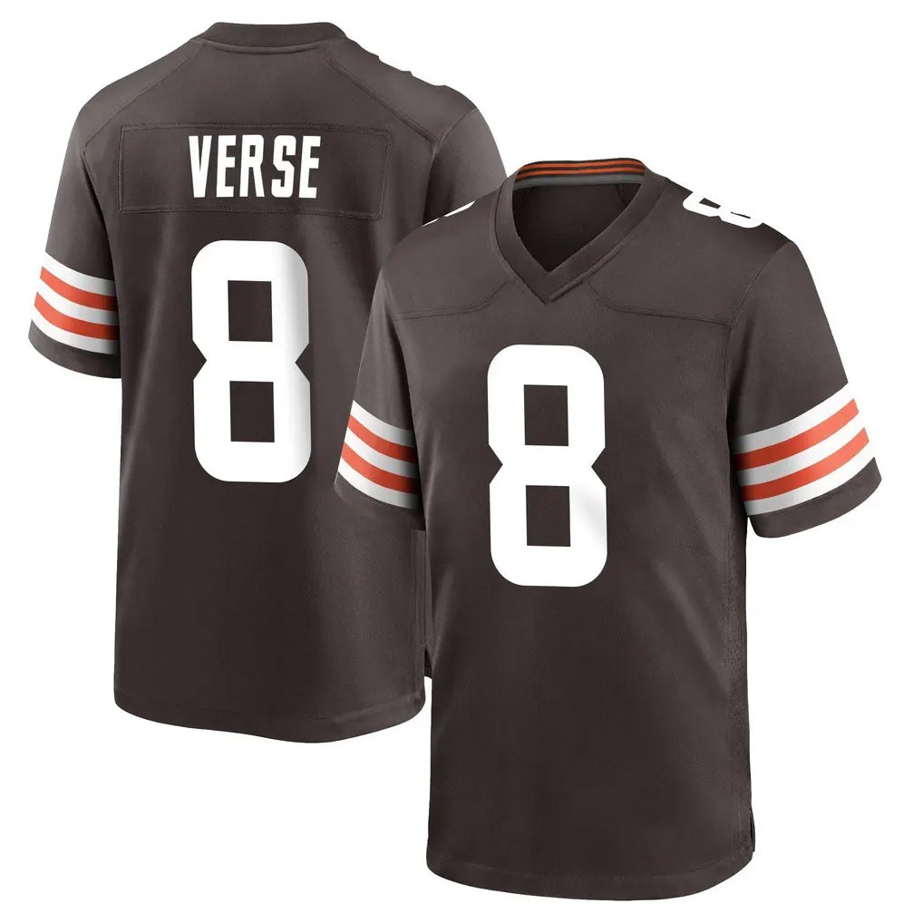 Johmsee C.Browns #8 Jared Verse Player Brown Home Game Stitched Jerseys