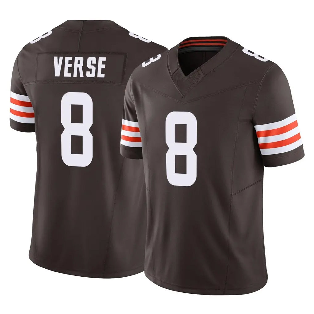 Johmsee C.Browns #8 Jared Verse Player Brown Vapor F.U.S.E. Limited Home Game Stitched Jerseys
