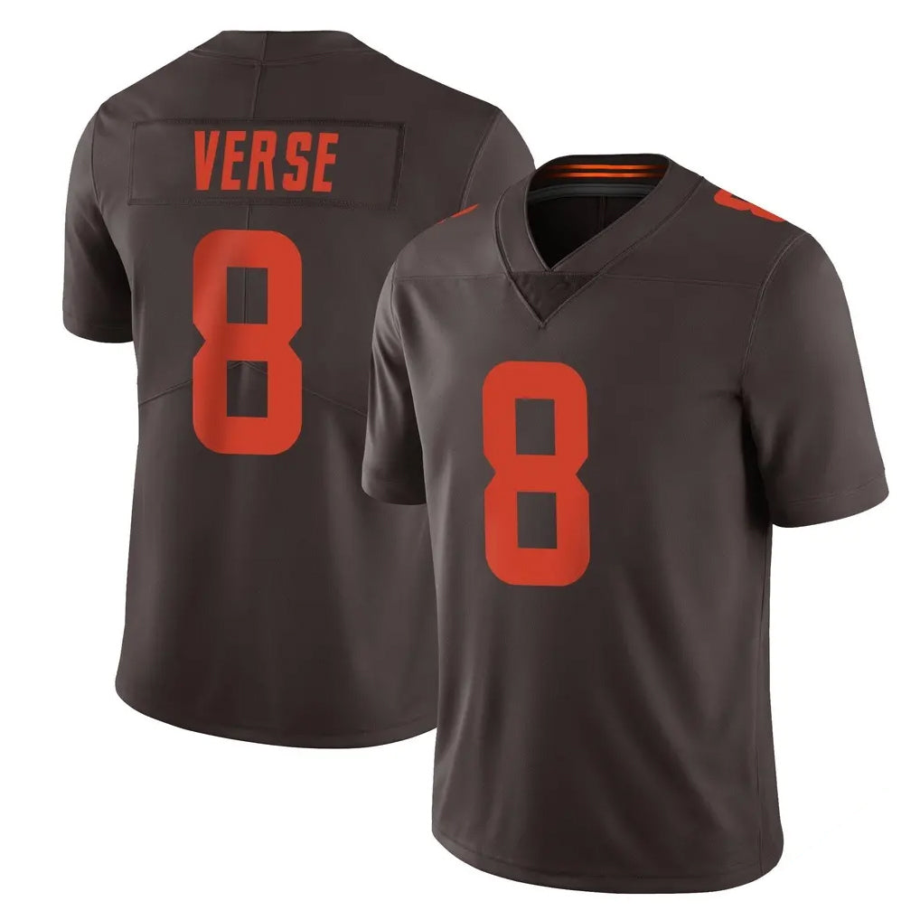 Johmsee C.Browns #8 Jared Verse Player Browns Color Rush Limited Home Game Stitched Jerseys